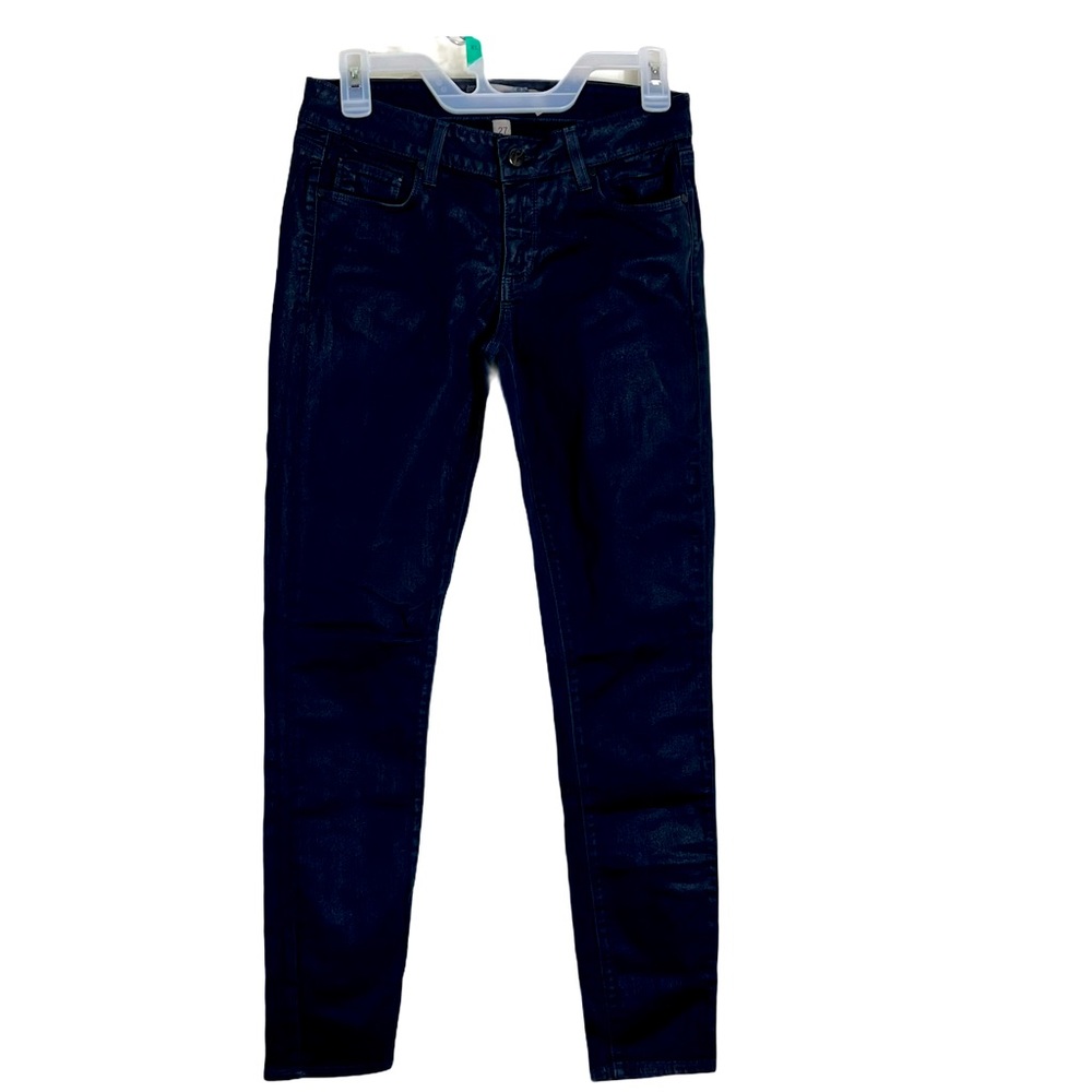 Paige Verdugo skinny ankle Navy luxe coating